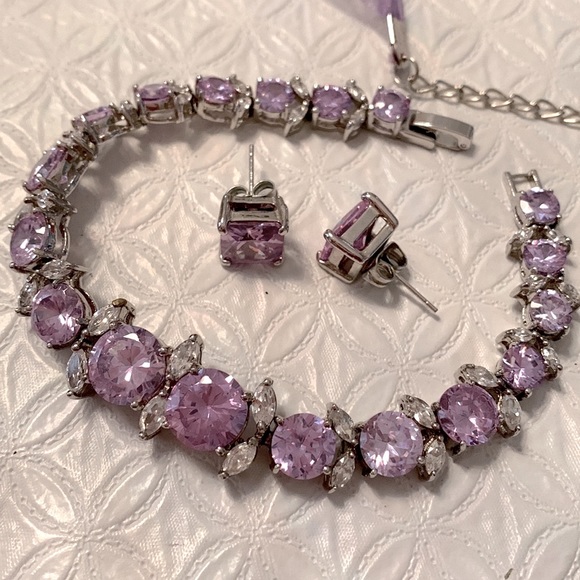 🌹Princess purple jewellery set - Picture 4 of 10